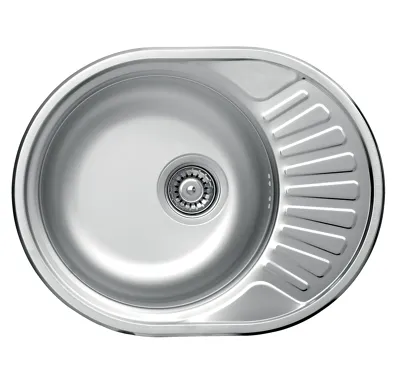NOVASERVIS Dřez 45x58 s odkapem a přepadem nerez - DR45/58
