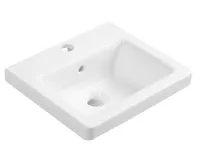 SAPHO CITY keramické umyvadlo hranaté 40x35cm, bílá
