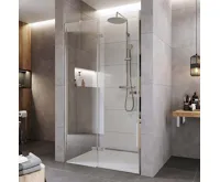 NOVEA Sprchové dveře, 100x200 cm, chrom ALU, sklo Čiré, levé provedení