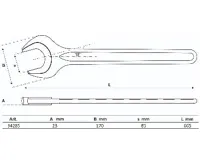 BGS Klíč plochý 85,0 mm, jednostranný (1)