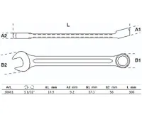 BGS Klíč očkoplochý, 1 1/32" (1)