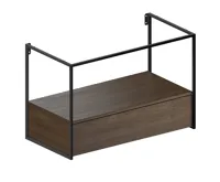 GSI NUBES/NORM konstrukce pod umyvadlo 100x50cm, černá mat/ořech