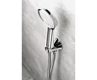 SAPHO Držák sprchy kulatý, pevný, s vyústěním, chrom (4)