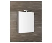 SAPHO MIRRÓ galerka s LED osvětlením, 60x70x16cm, levá/pravá, dub stříbrný (1)