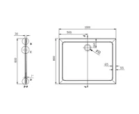 AQUALINE TECMI sprchová vanička z litého mramoru, obdélník 100x80cm, bílá (5)
