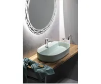 ISVEA INFINITY OVAL keramické umyvadlo na desku, 60x40cm, zelená mint (4)