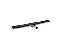 GELCO MANUS ONDA nerezový podlahový žlab s roštem, L-1250, DN50, černá mat (1)