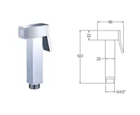 SAPHO SPECTRE podomítková bidetová baterie se Stop sprškou, chrom (6)