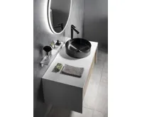 SAPHO AURUM nerezové umyvadlo na desku, průměr 38cm, včetně výpusti, gun metal (11)