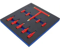BGS Vložka do dílenského vozíku 2/3: VDE sada nástrčných hlavic, 10 mm (3/8") / 12,5 mm (1/2") (1)