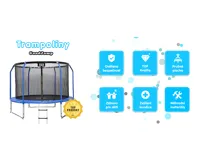 GoodJump 3UPVC modrá trampolína 305 cm s ochrannou sítí + žebřík - Inside - výprodej (4)
