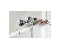 SAPHO SOLARIS nástěnná vanová termostatická baterie, chrom/černá mat (1)