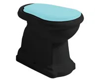 KERASAN RETRO WC mísa stojící, 38,5x59cm, zadní odpad, černá mat