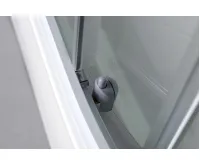 AQUALINE AIGO čtvrtkruhový sprchový box 900x900x2040 mm, bílý profil, čiré sklo (5)