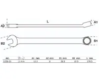 BGS Klíč očkoplochý 19 mm ,extra dlouhý, leštěný (1)