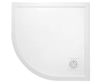 GELCO XENA sprchová vanička z litého mramoru, čtvrtkruh 90x90cm, R550, bílá