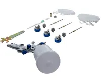 BGS Pneumatická stříkací pistole | se 3 tryskami | 1,2 - 1,7 - 2,0 mm (2)