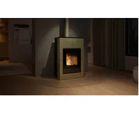 HS Flamingo Krbová kamna AQUAFLAM VARIO ® SAPORO 11/7kW olivová, elektronická regulace (21)