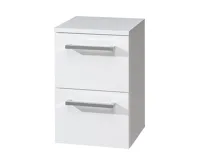 Koupelnová skříňka závěsná, spodní, bílá/bílá