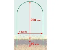 Garden King Zahradní brána 140 x 240 x 38 cm (3)