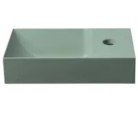 SAPHO PICCOLINO betonové umývátko 30,8x17cm, baterie vpravo, zelená mat (8)