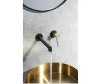 SAPHO SOLARIS podomítková dvouprvková umyvadlová baterie, černá/zlato mat (3)