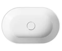 SAPHO GERANO umyvadlo na desku, litý mramor, 60x38cm, kryt výpusti, bílá (5)