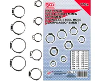 BGS Sada nerezových hadicových spon, O 5,8 - 21 mm, 170dílná