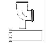 ALMEVA STARR koleno 87° pro vložkování redukované s podpěrou 60/80mm ALMEVA STARR koleno 87° pro vložkování redukované s podpěrou 60/80mm