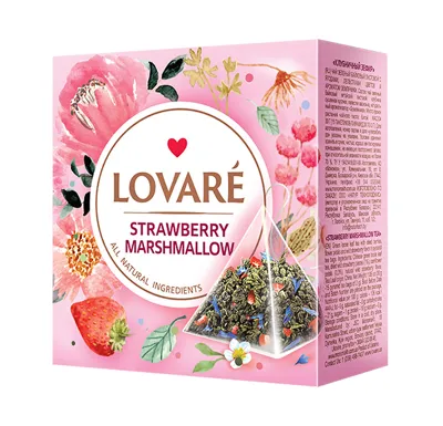 Čaj Lovaré Strawberry Marshmallow (15 pyramid)