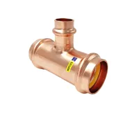 CU lisovací T-kus redukovaný  9131 - 35 x 18 x 35 - pro topení i rozvod plynu