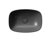 GSI NUBES keramické umyvadlo na desku 50x35cm, černá mat (3)