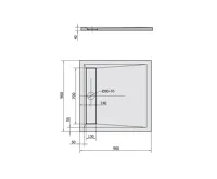 POLYSAN ARENA sprchová vanička z litého mramoru se záklopem, čtverec 90x90cm, bílá (7)