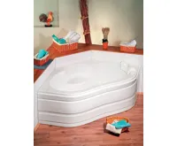 POLYSAN MAREA rohová vana 150x150x43cm, bílá (3)