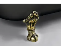 POLYSAN FOXTROT volně stojící vana 170x75x64cm, nohy bronz, černá/bílá (5)