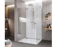 Sprchový kout, Novea, obdélník, 110x120 cm, chrom ALU, sklo Čiré, dveře levé a pevný díl