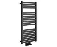 AQUALINE TONDI otopné těleso rovné 450x970 mm, středové připojení, černá mat AQUALINE TONDI otopné těleso rovné 450x970 mm, středové připojení, černá mat