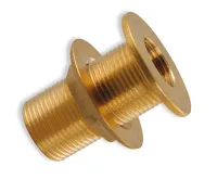 Mosaz průchodka k nádrži 1/2" x 3/8" bez těsnění Mosaz průchodka k nádrži 1/2" x 3/8" bez těsnění