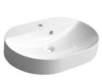 SAPHO HELEN umyvadlo na desku, litý mramor, 63x43cm, bílá SAPHO HELEN umyvadlo na desku, litý mramor, 63x43cm, bílá