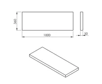 SAPHO AVICE deska pod umyvadlo 100x36cm, tl.5cm, dub starobílý (2)