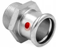 C-STEEL lisovací přechod F243,  42 - 6/4" závit venkovní, uhlíková ocel