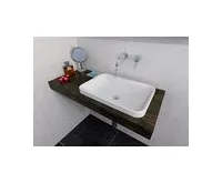 SAPHO ASTORIA umyvadlo zápustné, litý mramor, 55x37cm, bílá (1)