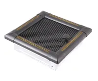 HS Flamingo Krbová mřížka 16x16 cm, EXCLUSIVE grafit / mosazná patina s žaluzií