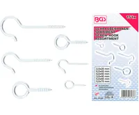 BGS Vruty - háčky + očka, sada 151 dílů, PVC kazeta BGS Vruty - háčky + očka, sada 151 dílů, PVC kazeta