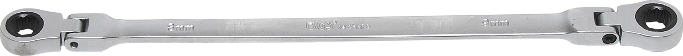 Bgs oboustranný ráčnový kloubový klíč, 8 x 9 mm