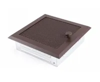 HS Flamingo Krbová mřížka 16x16 cm, hnědý brokát s žaluzií