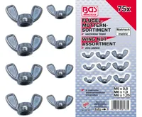 BGS Matice křídlové M5-M6-M8, sada 75 dílů BGS Matice křídlové M5-M6-M8, sada 75 dílů
