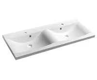 SAPHO LUCIOLA dvojumyvadlo, litý mramor, 120x48cm, bílá SAPHO LUCIOLA dvojumyvadlo, litý mramor, 120x48cm, bílá