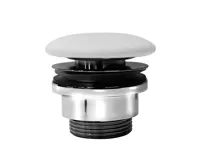 GSI GSI umyvadlová výpust 5/4“, neuzavíratelná, keramická zátka, 5-65mm, bílá mat