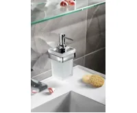 GEDY SAMOA dávkovač mýdla 170 ml, mléčné sklo, chrom (4)